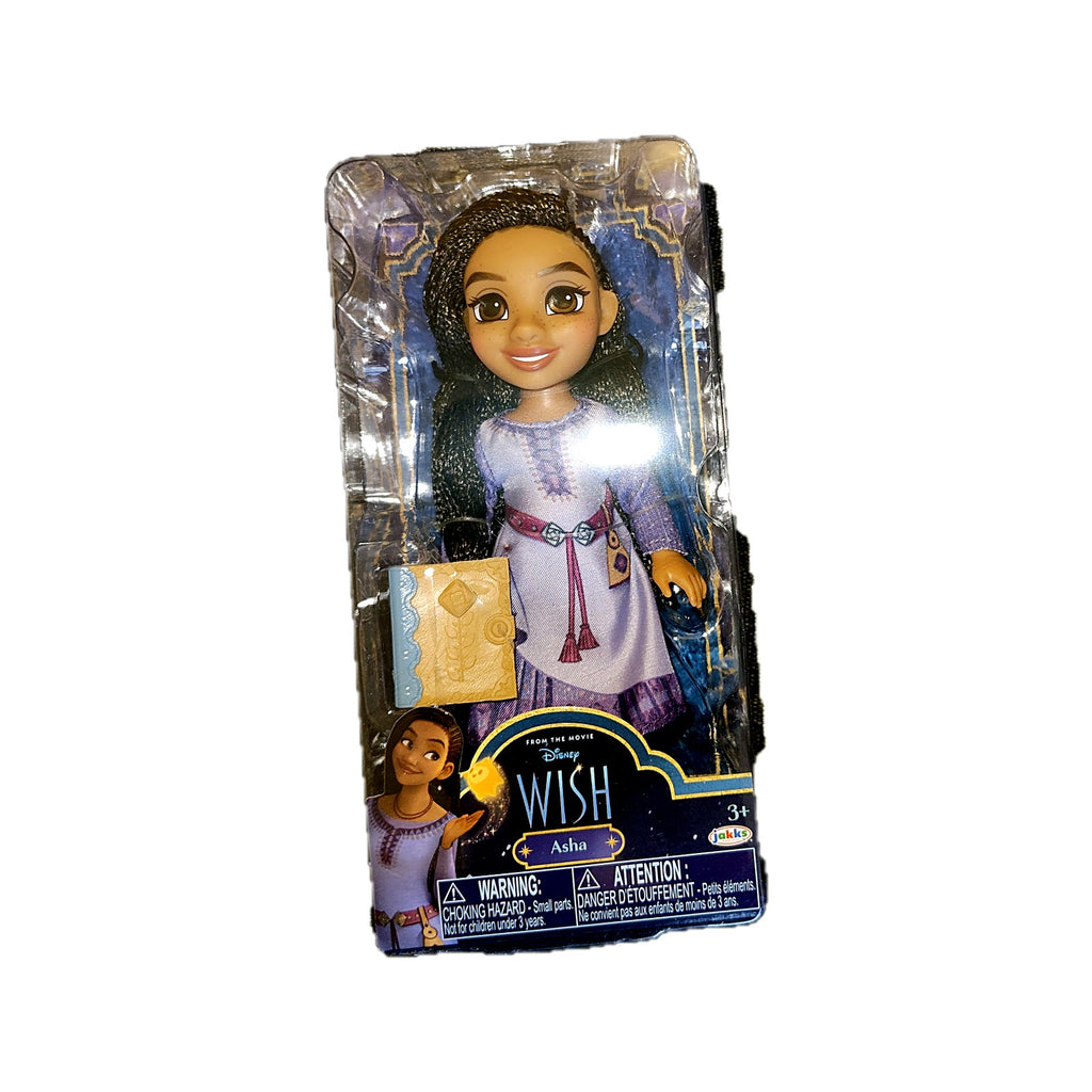 Disney Wish Asha doll figure by JAKKS Pacific, new and sealed in packaging - front view