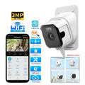 2K WiFi window security camera with phone app live view, no subscription