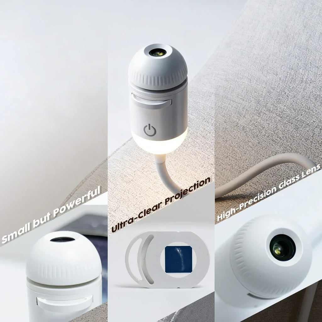 USB galaxy star projector night light with swappable films – photo 13