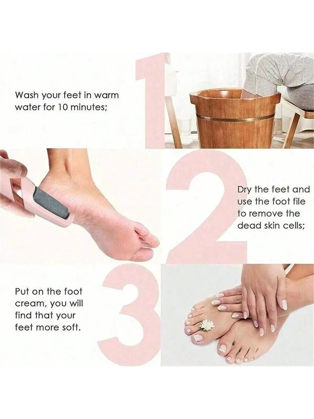 Electric foot file callus remover, USB rechargeable hard skin remover – photo 5