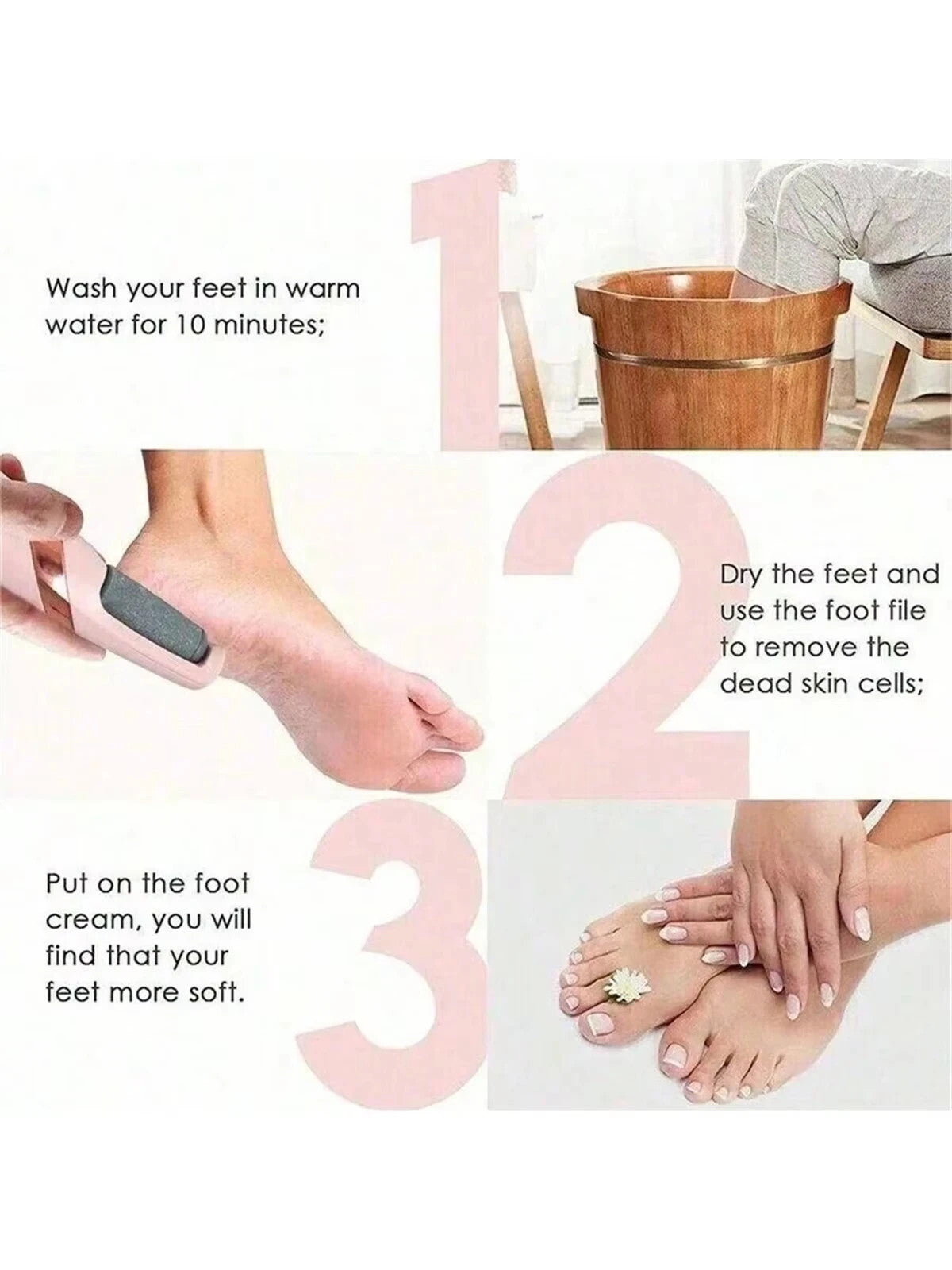 Electric foot file callus remover, USB rechargeable hard skin remover – photo 5
