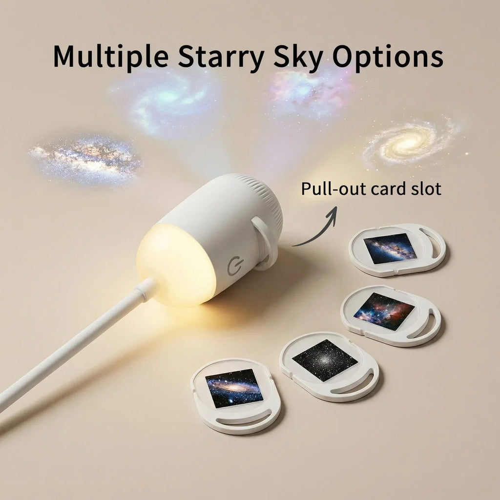 USB galaxy star projector night light with swappable films – photo 10