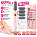 Rechargeable electric foot file and callus remover for hard skin
