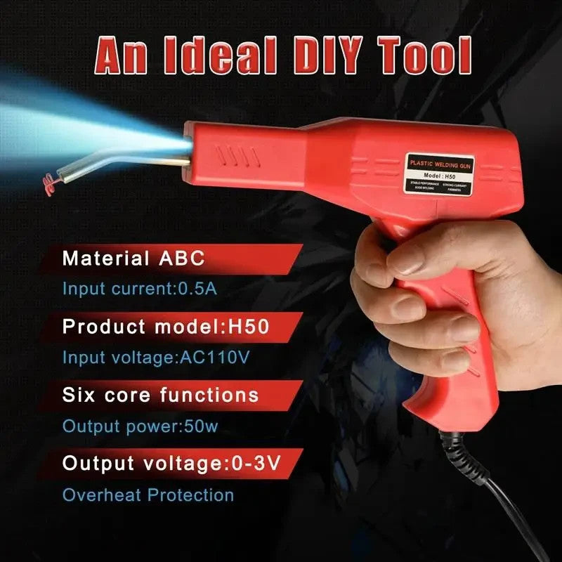 Plastic welder hot stapler, an ideal DIY repair tool