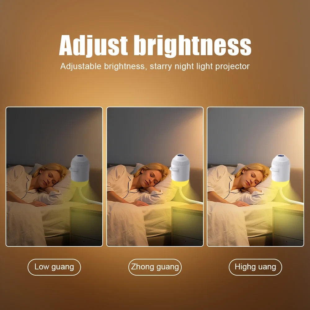 USB galaxy star projector night light with swappable films – photo 15