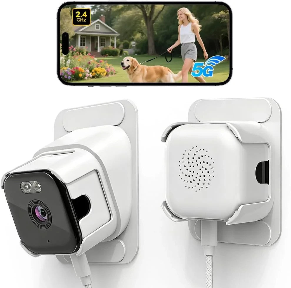 Window security camera and mount, 2.4GHz and 5GHz WiFi live view