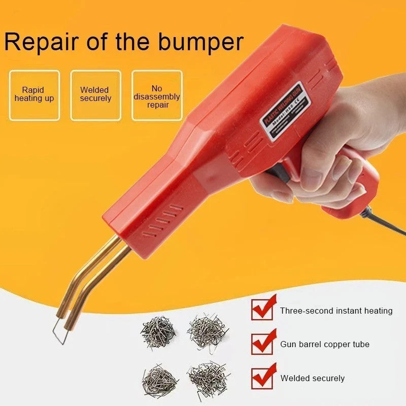 Hot stapler for car bumper repair with stainless steel staples
